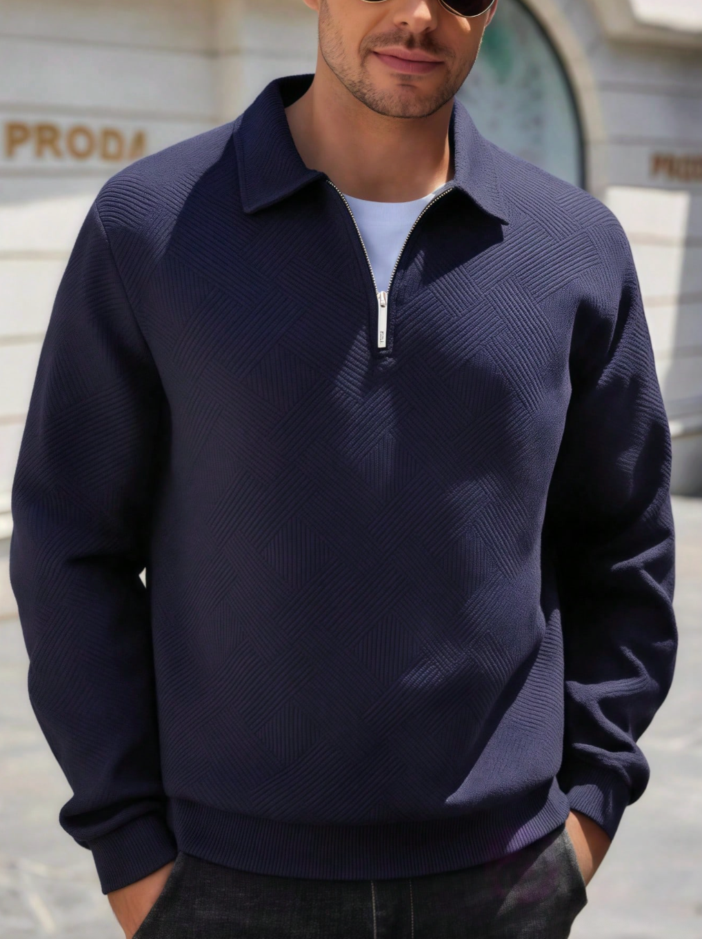 Polo Meridian Jacquard™ – Texturizado. Moderno. Sofisticado.