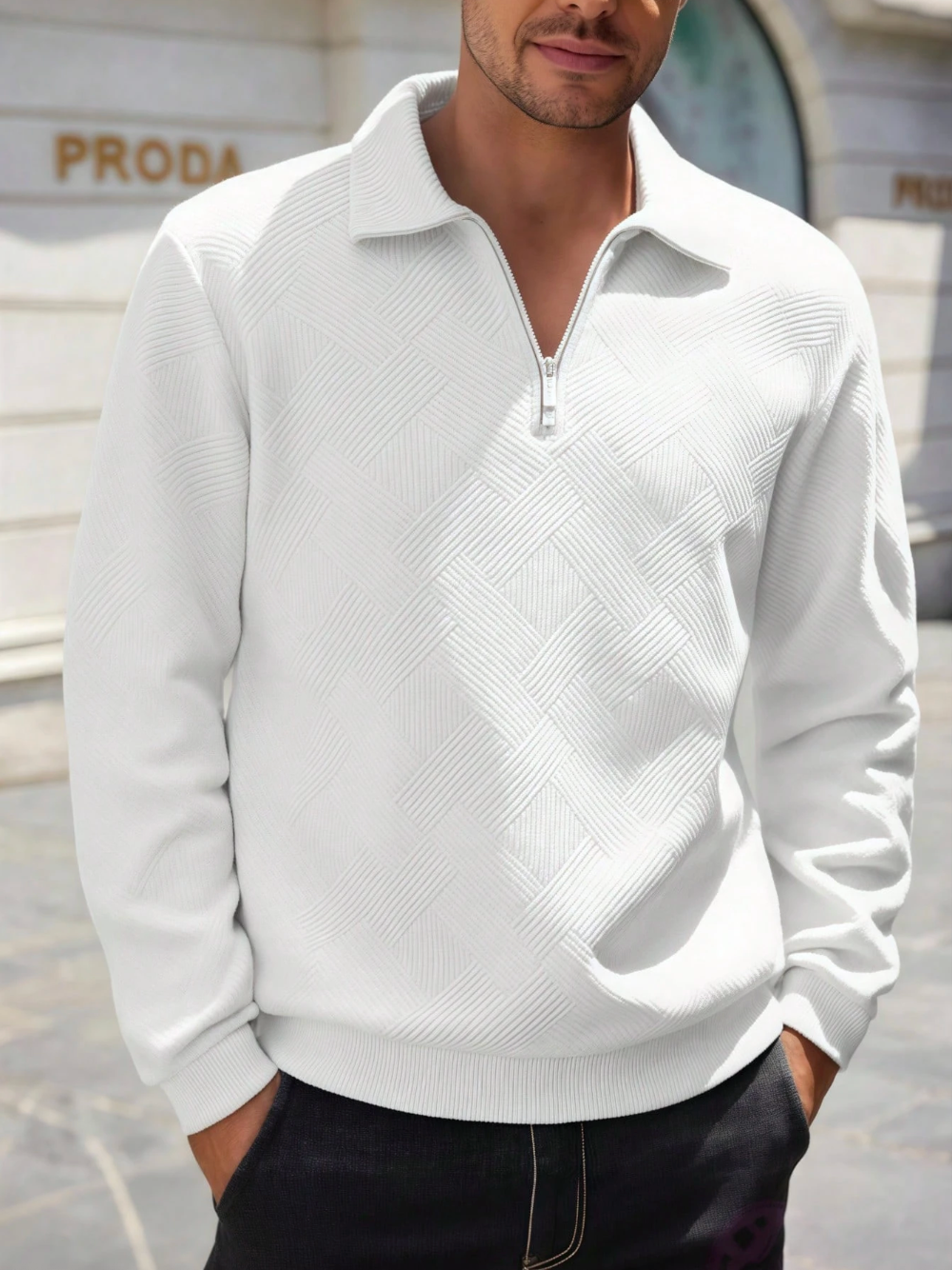 Polo Meridian Jacquard™ – Texturizado. Moderno. Sofisticado.